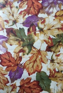 Herbst bunte Blätter Vinyl Flanell Rückseite Tischdecke mehrfarbig von Elrene - Bild 1 von 5