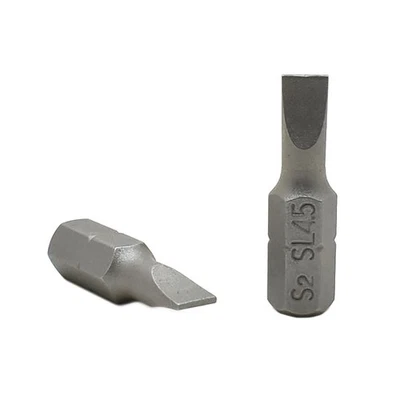 Single End Slotted Screwdriver Bits - 1 Inch Long - 4.5mm Wide Slot - 50 - Image 1 of 4