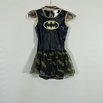 Rubie's Batman Negro/Amarillo Sin Mangas Con Capa Disfraz Vestido Niñas M Foto 1 de 4