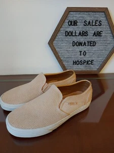 Vans Women's Slip On Shoes Perf Leather Rose Light Pink Size 7.5. Style #721356 - Picture 1 of 9