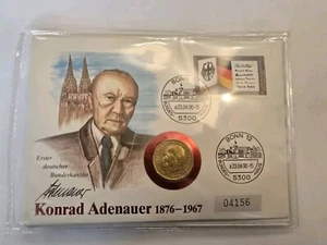 Numisbrief 2 Euro Ludwig Erhard, Konrad Adenauer,  5 Euro Friedrich List - Bild 1 von 10