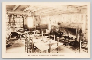 Longfellow's Wayside Inn The Wayside Kitchen RPPC South Sudbury, Mass Real Photo - Picture 1 of 2