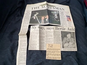 Hibernian Hibs Newspaper Cuttings. 1991 Skol Cup & Others. - Picture 1 of 7