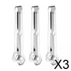 3X 3x Stainless Steel Food Clips Baking Bread Clamp for Frying  Silver