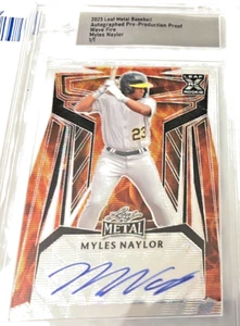 MYLES NAYLOR 2023 Leaf Metal PROOF AUTOGRAPH 1/1 ENCASED WAVE FIRE XRC - Picture 1 of 1