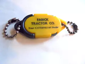 Vint. Fabick Tractor Co Ihr Raupenhändler auseinanderziehen Werbung Schlüsselanhänger - Bild 1 von 4
