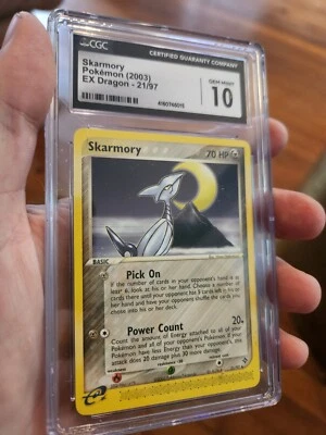 (POP 31) CGC 10 GEM MINT Skarmory 21/97 EX Dragon VINTAGE pokemon Card 2003 - Image 1 of 4