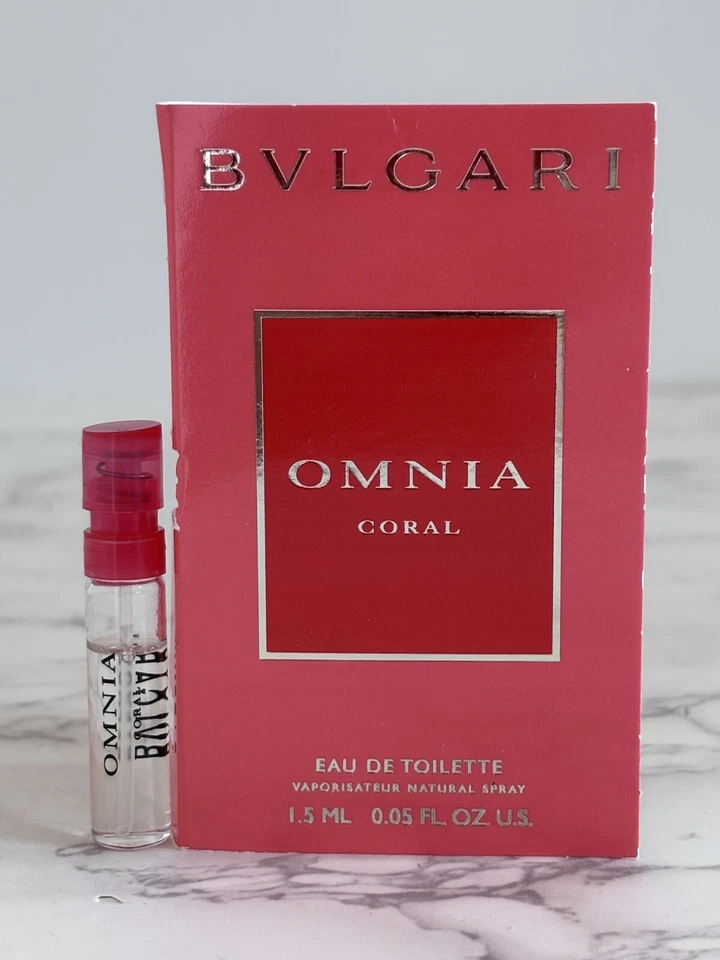 Bvlgari Omnia Coral 0.05 oz 1.5 ml Eau De Toilette Spray Mini Travel Sample Vial