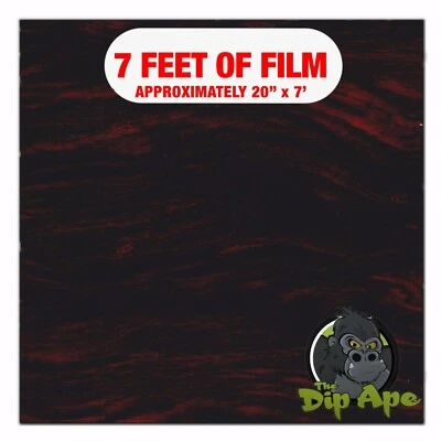 Película hidrográfica madera de cerezo oscuro grano hidro inmersión 7' x 20" hidro inmersión Foto 1 de 4