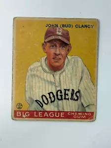 1933 Goudey Big League Chewing Gum - R319 #32 Bud Clancy (RC) - Foto 1 di 4