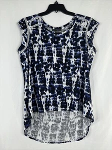 Rose & Olive Sleeveless Tunic Top Womens Size XL Blue White Beach New - Picture 1 of 15