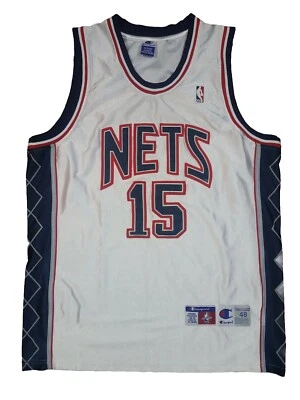 Camiseta de campeón auténtica de baloncesto de la NBA de los New Jersey Nets para hombre 48 15 Vince Carter Foto 1 de 4