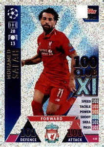 2018-19 Topps Match Attax UEFA CL #438 Mohamed Salah 100 Club XI - Imagen 1 de 2