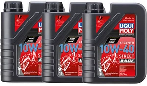 Liqui Moly Motorbike 4T Synth 10W-40 Street Race Engine Oil 20753 3L - Picture 1 of 6