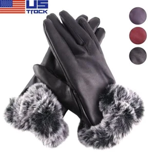 Guantes de cuero de piel de cordero para mujer invierno cálidos conducción forro suave guantes a prueba de viento - Imagen 1 de 15