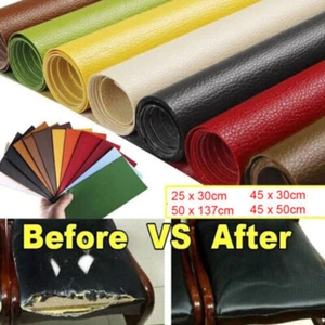 Leder Reparatur Flicken selbstklebend Leder Refinisher schneidbar Sofa - Bild 1 von 41