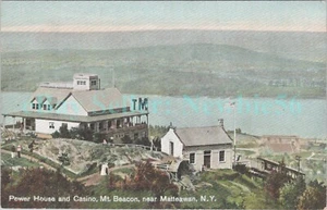 Beacon NY - CASINO Y FERROCARRIL INCLINADO EN MONTAJE BALIZA - Postal Matteawan MT - Imagen 1 de 2