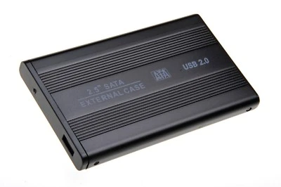 Festplattengehäuse Case 2,5 Zoll SATA USB 2.0 Festplatten Gehäuse schwarz NEU - Bild 1 von 4