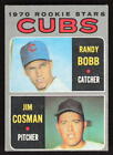 1970 Topps Randy Bobb 429 Vg Jiim Cosman Rc Baseball Chicago Cubs