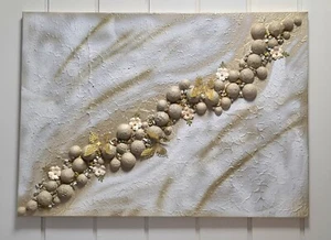 IPonArt Strukturbild, Unikat, Leinwand, Keilrahmen. "Perfekte Welle", 50x70 cm.  - Bild 1 von 2