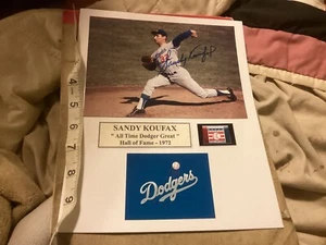 8X10 PHOTO signed autographed SANDY KOUFAX DODGERS - Ready For Framing - Mint - Picture 1 of 5