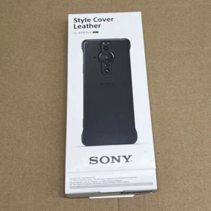 Housse etui cuir noir style véritable pour Sony Xperia Pro-i XQZ-CLBE - Photo 1/5