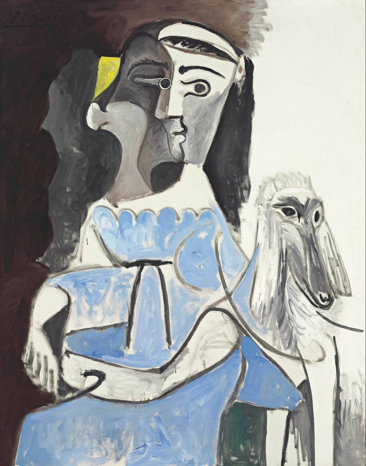 PABLO PICASSO Poster or Canvas Print "Femme Au Chien" - Image 1 of 1