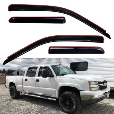 Fits 2000-2006 GMC Yukon XL 2500 In-channel Smoke Rain Guard Window Vent Visor - Image 1 of 4