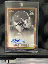 MAC JONES 2021 Leaf Memories Bronze AUTO #’ed /99 #BW-MJ1 Alabama Patriots RC