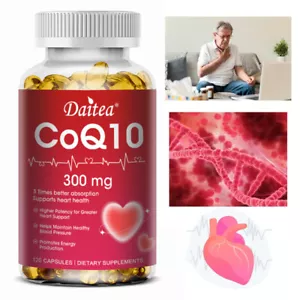 CoQ10 - Co Enzyme Ubiquinone CQ10 Of Coenzyme Q10 300mg 30 To 120 Vegan Caps - Picture 1 of 10