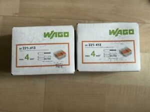 WAGO 221 413 Connectors X 50.  2 boxes - 100 in total
