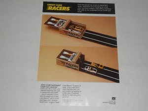 1982 MEGO CREDIT CARD RACERS & LAUNCHER Toy Fair Press Kit Ad Slick - Bild 1 von 9