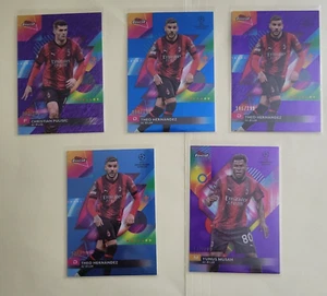 2023-24 TOPPS FINEST UEFA AC MILAN 11 CARD LOT #ED REFRACTOR INSERT LEAO PULISIC - Picture 1 of 2
