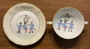 Taza de té y platillo Bernardaud de colección Limoges Francia capitanes coloniales BR2 - Imagen 1 de 12