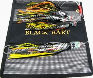 Black Bart EL SQUID JR Trolling Lure Daisy Chain Rigged - BLACK DOT YELLOW TIGER - Picture 1 of 1