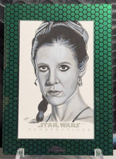 2015 Star Wars Topps Chrome Perspectives Kris Penix Leia Organa Sketch 1/1