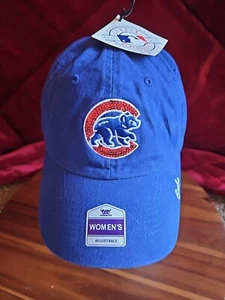 Chicago Cubs Sparkle Logo Women’s Adjustable Baseball Hat NEW NWT Blue - Picture 1 of 7