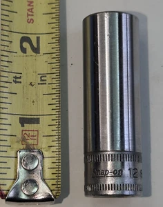 Snap-On SFSM12 3/8" Drive 6-Point Metric 12 mm Deep Socket - Picture 1 of 6