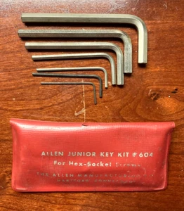 Allen Junior Key kit #604 for hex head screws - 7 pcs. + case. - Picture 1 of 3