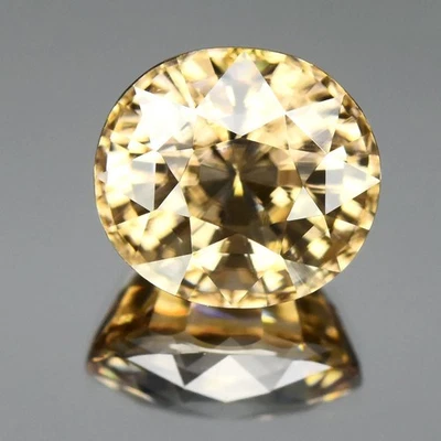 💎 Circón Natural Ovalado 3.19ct IF - Piedra Preciosa de Prestigio Dorado Champán Sin Calentar Foto 1 de 4
