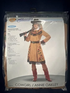 Nuevo con etiquetas Disfraz California Disfraces Talla Adulto M Vaquera/Annie Oakley Vestido - Imagen 1 de 6