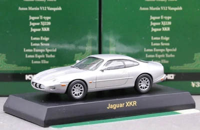 Kyosho 1/64 British Car Collection Jaguar XKR 2002 (X100) XK8 Silver - Image 1 of 4