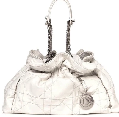 Christian Dior Lambskin Cannage Medium Le Trente Tote White - Image 1 of 4