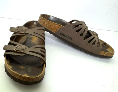 Sandalia Birkenstock Granada Mujer 39 8/8.5 Cuero Marrón Dos Hebillas Comodidad Foto 1 de 4