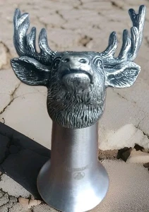 Jägermeister Zinn Hirschkopf Edelstahl Bar Schnapsglas - Bild 1 von 4