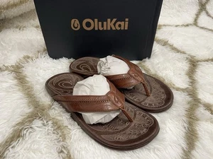 Sandalias Olukai Para Hombre Talla 10 Hiapo Chanclas Cómodas Playa Exterior-Ron/Madera Oscura - Imagen 1 de 17