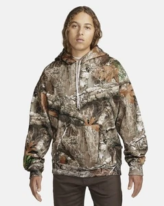 Nike SB Realtree Camo Fleece Hoodie Khaki Brown Adult Unisex Size M DR1026-247 - Picture 1 of 7