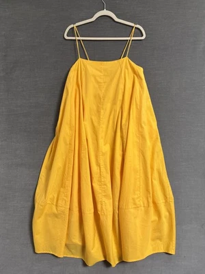 Free People Dress Small Yellow Struttin Midi Sundress Beach Boho Oversized - Image 1 of 4