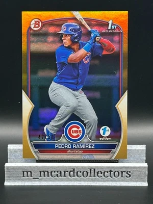 Pedro Ramirez 2023 Bowman 1st Edition #BPPF-2 Gold /50 Chicago Cubs 1st Bowman - Image 1 of 3