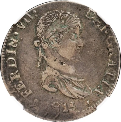 Mexico 8 Reales D 1815 M.Z. Durango, War of Independence, NGC VF30. KM# 111.2 - Image 1 of 4